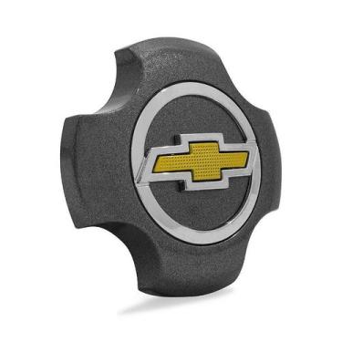 Imagem de Calota Central Chevrolet Montana Sport Grafite boton Dourado - DCAPS