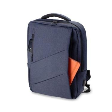 Imagem de Mochila Notebook 15.6 Expansível 2027L USB Engate de Mala Azul Viagem 