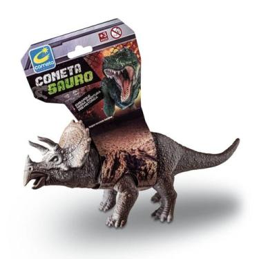 Imagem de Dinossauro Triceratops Realista 25cm Grande Vinil - Cometa - Brinquedo