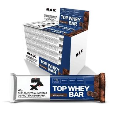 Imagem de Top Whey Bar Barra Proteína Brigadeiro 41g Max Titanium - 12 Unidades-Unissex