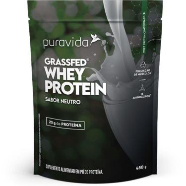 Imagem de Whey Protein Concentrado Neutro 450g - PuraVida-Unissex
