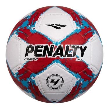 Imagem de Bola Campo Penalty Giz XXV N4 - Branco e Vermelho Único-Unissex