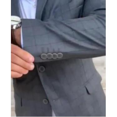 Imagem de Terno Fio Indiano Chumbo quadriculado - S&S Ternos e Acessórios, Chumb