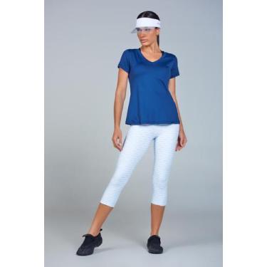 Imagem de Baby Look V Dry Walk Stretch Marinho - Get Shape, GG