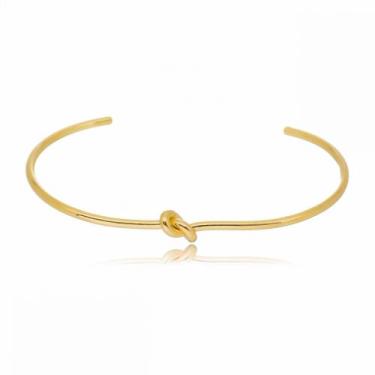 Imagem de Bracelete aro com nó banhado a ouro 18k - Giuli Joias Contemporânea