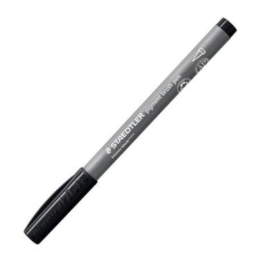 Imagem de Caneta marcadora pigment brush staedtler escolha a cor, INTENSE BLACK