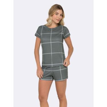 Imagem de Pijama Manga Curta Midnight Heritage - Veggi, Verde, G, Feminino