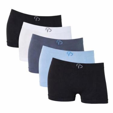 Imagem de Kit 5 Cuecas Boxer Infantil RP Sem Costura Meninos Criança Microfibra 