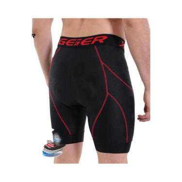 Imagem de Shorts De Ciclismo Masculinos Com Almofada 5D E Antiderrapante Para Es