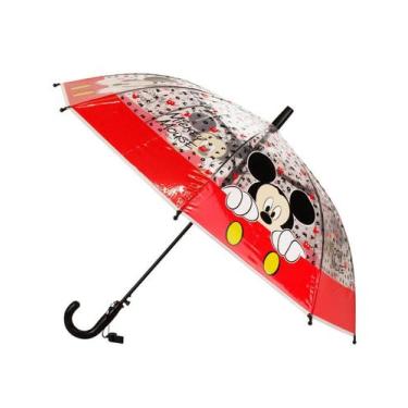 Imagem de Guarda Chuva Infantil Transparente Mickey Disney - Minas de Presentes