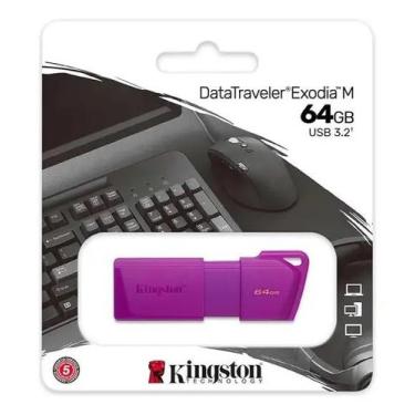 Imagem de Pendrive Kingston DataTraveler Exodia KC-U2L64-7LN 64GB 3.2 Gen 1 viol