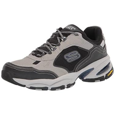 Imagem de Skechers Vigor 3.0 masculino com sola de borracha Goodyear Oxford, Cinza/preto, 7 Wide