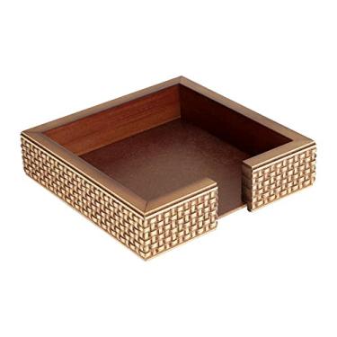 Imagem de PORTA GUARDANAPO QUADRADO MADEIRA TRELICA 20X20X5 MARROM