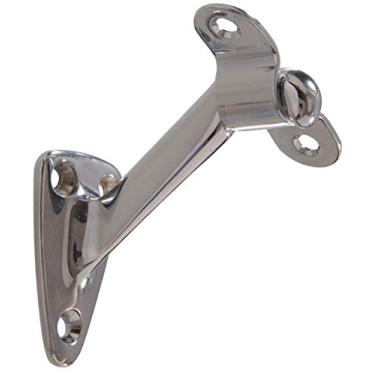 Imagem de The Hillman Group The Hillman Group 852878 Suporte de corrimão de latão sólido – Resistente – Acabamento cromado 1 unidade