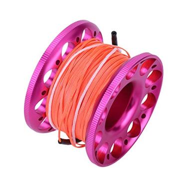 Imagem de Spool Line Alumínio Spool Line Leve para equipamentos de mergulho para atividades ao ar livre(vermelho)