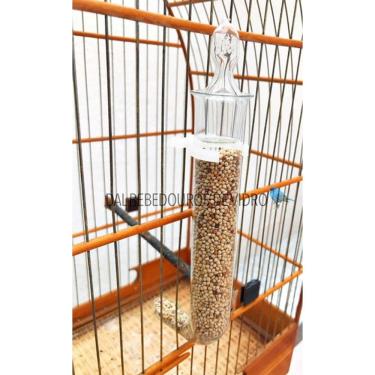 Imagem de Bebedouro De Vidro Fino Liso Para Beija Flor e Pássaros