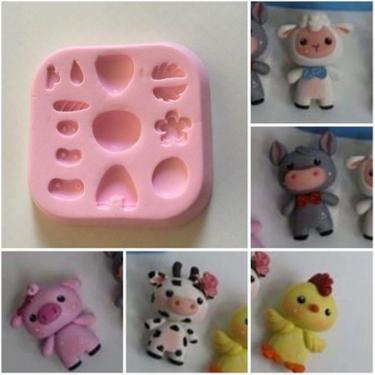 Imagem de Molde De Silicone Animais Fazendinha