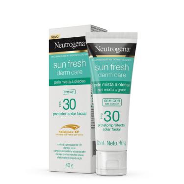 Imagem de Neutrogena Protetor Solar Facial Sun Fresh Oily Skin Sem Cor FPS 30 40g