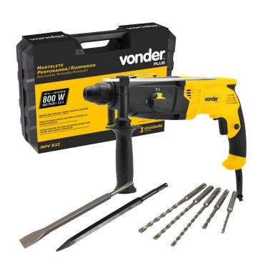 Imagem de Martelete Sds Plus Perfurador e Rompedor 3 Modos 800w 3,2j MPV832KIT Vonder 220V