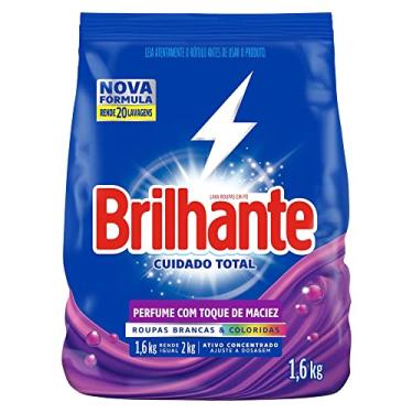 Imagem de Brilhante Sabão em Pó Cuidado Total 1,6kg