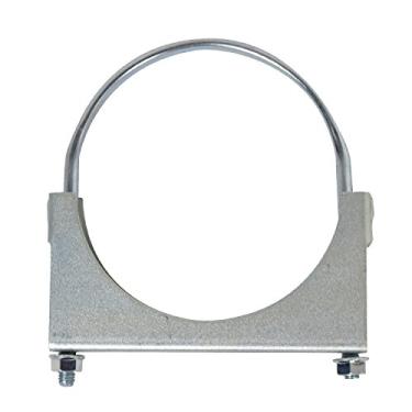 Imagem de Grampo de exaustão de sela de parafuso U de 10 cm - Faixa plana banhada a zinco