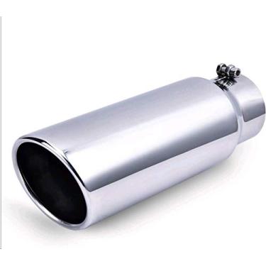 Imagem de Espeeder Ponta de exaustão universal 7,6 cm entrada 10 cm saída 30 cm comprimento parafuso em aço inoxidável Diesel ponta de escape tubo de escapeESPEEDER 2AMZ04075SR