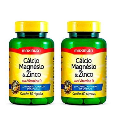 Imagem de Kit 2 Cálcio Magnésio Zinco Vitamina D Reposição e fixação de Cálcio no Organismo 60 Cápsulas