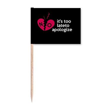 Imagem de Letras emocionais clássicas inglesas Apologize Toothpick Flags Marcador Topper Decoração de Festa