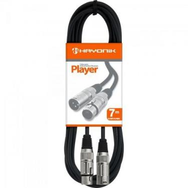 Imagem de Cabo Para Microfone Xlr(F) X Xlr(M) 7M Player Preto Hayonik