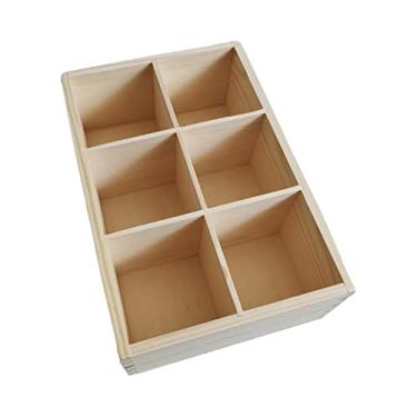 Imagem de Generic Suporte para Caneta de Madeira 6 Grades de Armazenamento Multiuso para Marcador de Mesa de Marca-