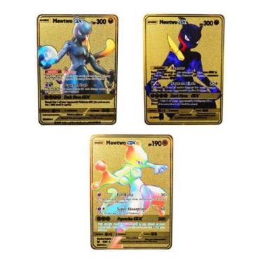 Pokémon Metal Cards for Kids, Cartas de coleção, Mewtwo, Jogos