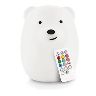 Imagem de Pet Light Urso Abajur noturno infantil sem fio com controle remoto