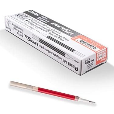 Imagem de Pentel Refil de tinta – para caneta de gel Energel, ponta de metal de 0,7 mm, média, tinta rosa coral, pacote com 12 (LR7-P3)