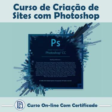 Imagem de Curso online em videoaula de Criação de Sites com Photoshop CC com Certificado + 2 brindes