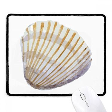 Imagem de Mousepad Yellow Scallop Marine Life Illustration Tapete de borracha para jogos