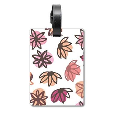Imagem de Petal Abstract Plants Art Pattern Mala de Bagagem Etiqueta de Bagagem Etiqueta de Bordado