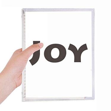 Imagem de Caderno de frases inspiradoras Joy Word com folhas soltas e diário recarregável, artigos de papelaria
