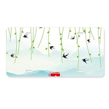 Imagem de DIYthinker Spring Begins Twenty Four Solar Term Placa de Carro Decoração Acessório de Aço Inoxidável