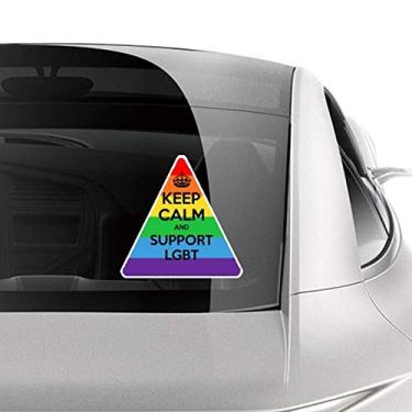 Imagem de DIYthinker Adesivo de carro Gay LGBT com bandeira de bissexuais, transgênero e lésbica, decalque de bagagem