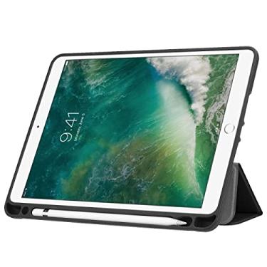 Imagem de Maxgood Capa Smart Case Compatível Ipad Air2 9,7'' 2014 A1566;A1567 (Preto) Leve, PU de qualidade,Anti-impressões digitais,Resistente a arranhões,Com suporte caneta