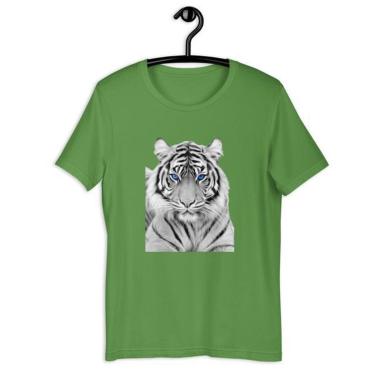 Imagem de Camiseta Tshirt Masculina - Tigre Olhar Azul Animal Print-Masculino