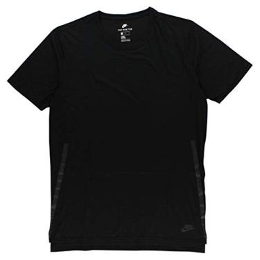 Imagem de Camiseta masculina Nike Sportswear Bonded Droptail preta 847507 010