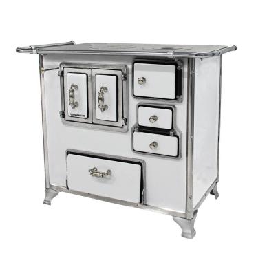 Imagem de Fogão a Lenha Venâncio Nº2 Gabinete Branco Sem Tampa Lado Esquerdo 2GEBRPT