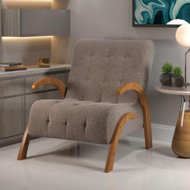 Imagem de Poltrona 65cm Linho Bari Viero Móveis