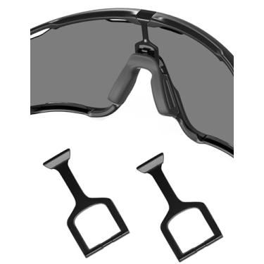 Imagem de Wicket de substituição para óculos de sol Oakley Jawbreaker OO9290 - 2 peças (preto + preto)