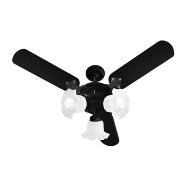 Imagem de Venti-Delta New Beta Ventilador de Teto 3 Velocidades com Luminária 127v Preto