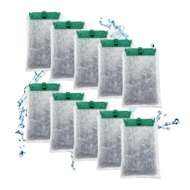 Imagem de vonavo Pacote com 10 cartuchos de filtro de substituição médios para filtros Tetra Whisper Bio-Bag, compatíveis com aquários 10i/IQ10/PF10 e ReptoFilter