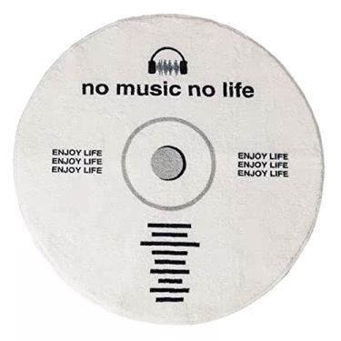 Imagem de Tapete Absorvente De água, Tapete De Sala De Estar Criativamente Tapete De Disco De CD Tapetes De Banheiro Tapetes De Banheiro Antiderrapantes Laváveis ​​e Absorventes Tapete (60 * 60cm-3#)