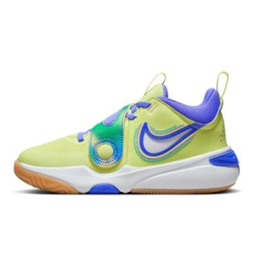 Imagem de Nike Tênis de basquete infantil Team Hustle D 11 (FN6676-300, verde luminoso/rosa macio médio/verde estádio), Verde luminoso/rosa suave médio/verde estádio, 6 Big Kid
