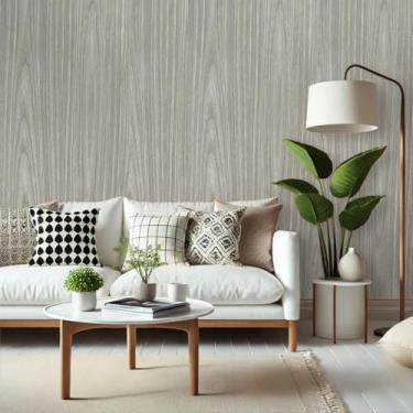 Imagem de Papel de Parede Adesivo Lavável Envelopamento Antimanchas 5 metros (Madeira Ibiza)